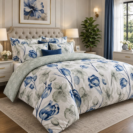 Luxury Microfiber Bed Sheet | Blue Grey - Hogar