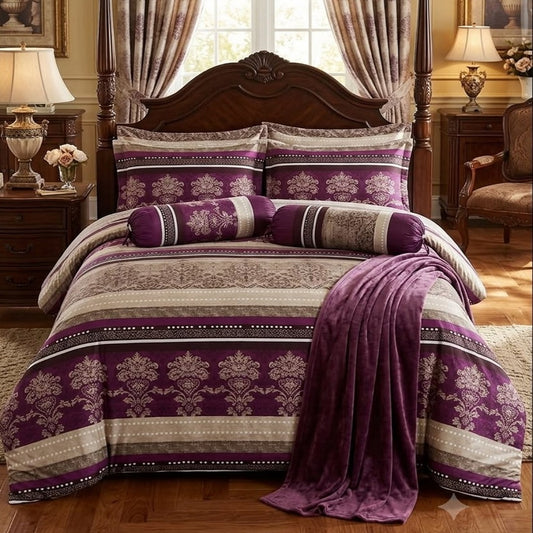 Luxury Microfiber Bed Sheet | Purple Taupe - Hogar