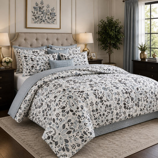 Luxury Microfiber Bed Sheet | Grey Teal - Hogar
