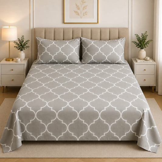 Hogar Moroccan Trellis Cotton Bedsheet