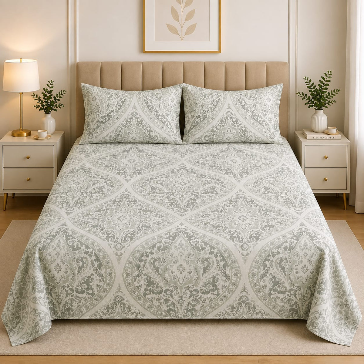 Hogar Classic Paisley Cotton Bedsheet